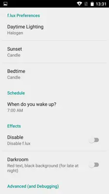 f.lux android App screenshot 1