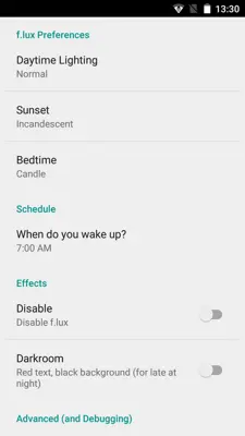 f.lux android App screenshot 5